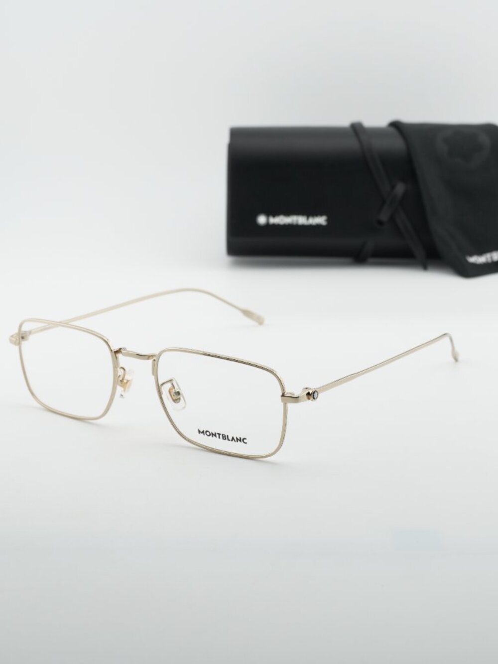 Montblanc MB0212O 001 Rectangle Eyeglasses 54mm– Gold